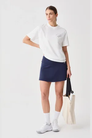 Slazenger T-shirt In Cotone Stampa Motivo Tennis , Donna