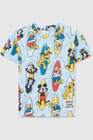 OVS T-shirt A Maniche Corte Celeste Con Personaggi Disney, Bambino