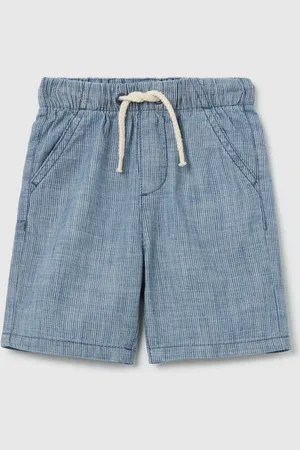 FAGOTTINO Shorts Chambray In Puro Cotone, Bambino