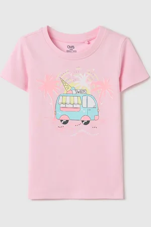 OVS T-shirt Da Bambina In Puro Cotone Bianca Regular Fit Con Stampa Unicorno
