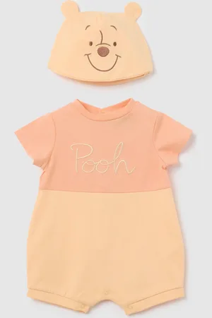 OVS Set Pagliaccetto E Berretto Arancione E Giallo In Cotone Bio Winnie The Pooh, Unisex