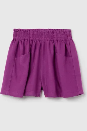 OVS Shorts A Gamba Larga In Viscosa E Lino, Bambina