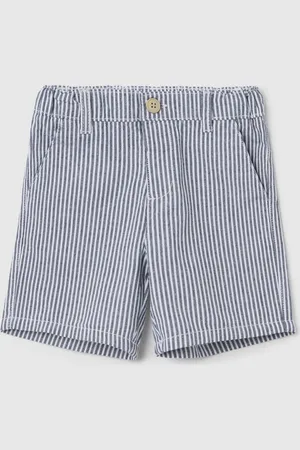 FAGOTTINO Shorts A Righe Bianche E Blu In Cotone, Bambino
