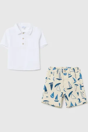 FAGOTTINO Set Con Camicia Bianca E Bermuda Fantasia, Bambino