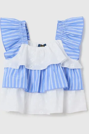 OVS Blusa A Righe Azzurre E Bianche, Bambina