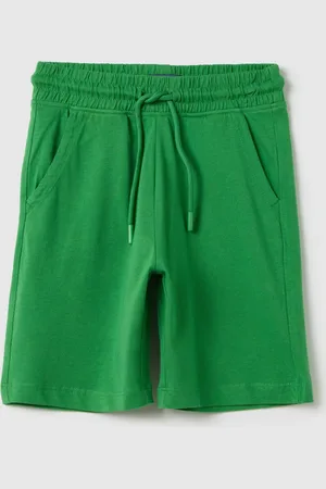 OVS Shorts Verdi In Cotone Con Vita Elasticata, Bambino