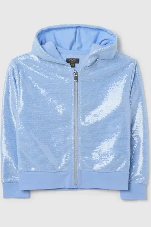 OVS Felpa Azzurra Con Paillettes E Zip, Bambina