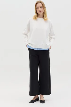 Hybrid Pantaloni Palazzo Neri Con Coulisse, Donna
