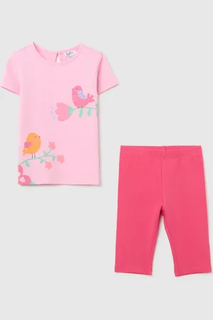 FAGOTTINO Jogging Set Con Stampa In Cotone, Bambina