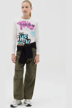 OVS Pantaloni Cargo A Gamba Larga In Cotone, Bambina