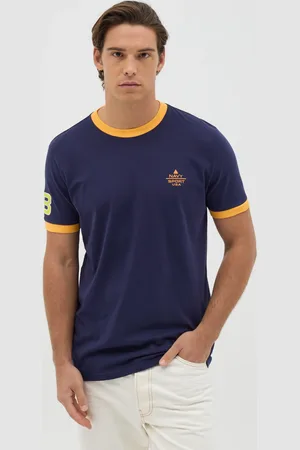 NAVIGARE T-shirt A Maniche Corte Con Dettagli Arancioni, Unisex