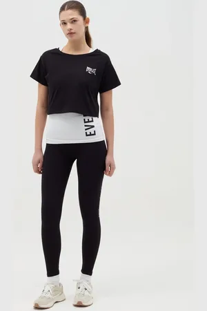 Everlast Leggings In Cotone Stretch Con Stampa, Donna