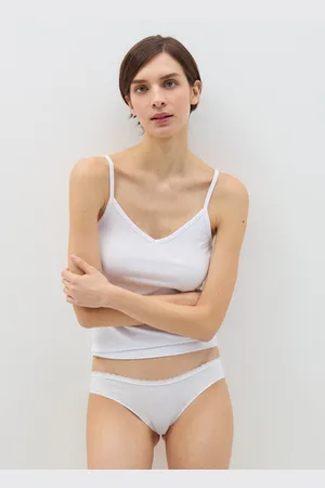 OVS OVS , Slip In Cotone Stretch Con Pizzo, Donna