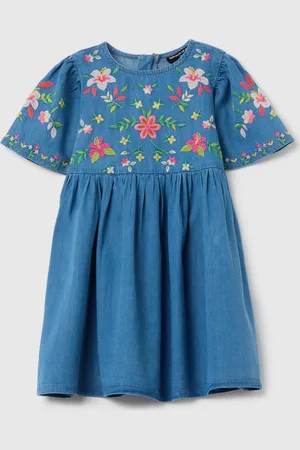 OVS Abito In Con Ricamo Floreale, Bambina