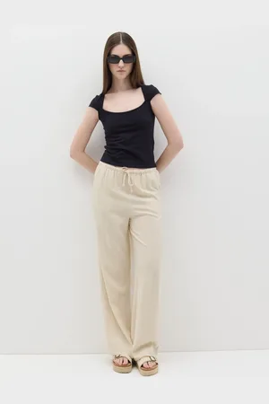 OVS T-shirt Da Donna In Cotone Elasticizzato Fitted Con Collo Squadrato