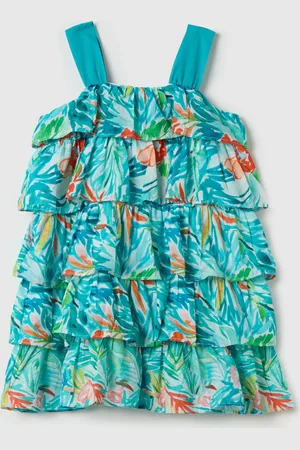 OVS Abito Da Bambina In Puro Cotone Regular Fit Con Balze