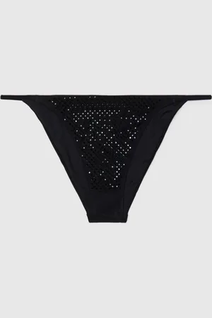 OVS OVS , Slip Bikini Da Donna In Tessuto Elasticizzato Con Dettagli A Rete