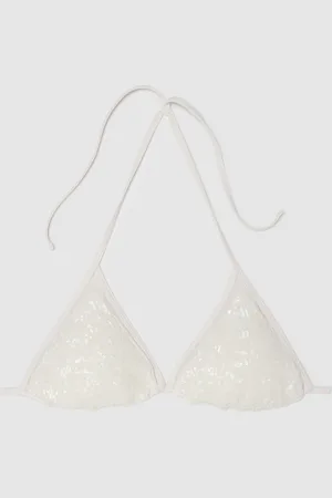 OVS OVS , Top Bikini Da Donna In Tessuto Elasticizzato Con Paillettes