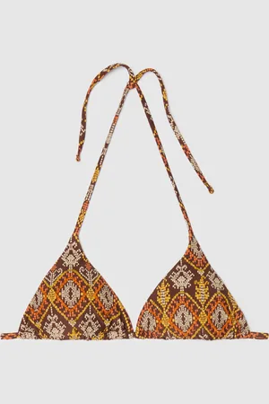 OVS OVS , Top Bikini Da Donna In Tessuto Elasticizzato Con Fantasia Geometrica