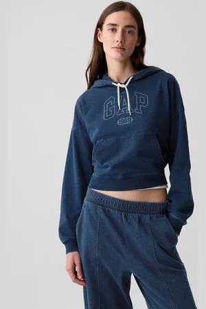 GAP Felpa Over Cropped In Stampa Logo, Donna