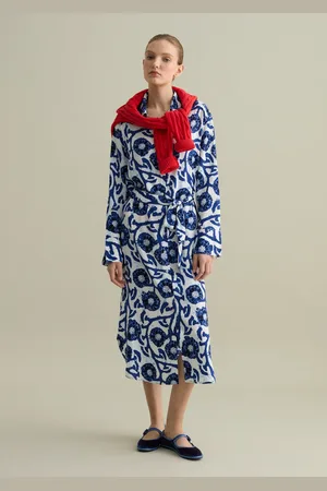 PIOMBO Vestito Lungo Chemisier Con Stampa, Donna