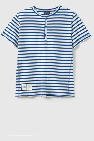 OVS Polo Da Ragazzo In Puro Cotone A Righe Bianche E Con Colletto Classico E Vestibilità Regular Fit, Bambino