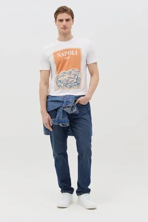 OVS OVS , T-shirt In Cotone Con Stampa "napoli Italy", Uomo
