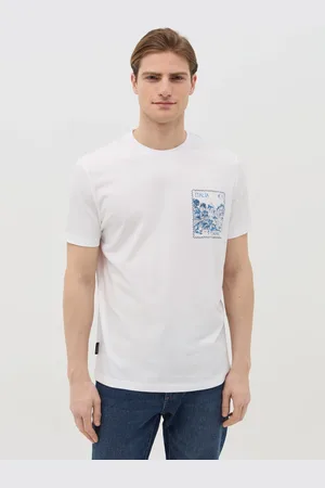OVS OVS , T-shirt In Cotone Con Stampa "italia Capri", Uomo