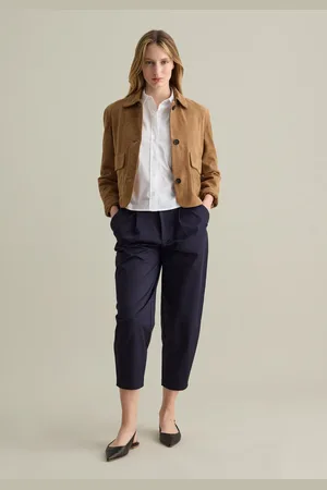 PIOMBO Giacca Corta Da Donna In Vera Pelle Regular Fit Con Chiusura A Bottoni