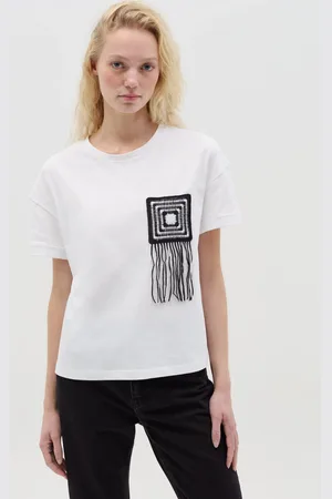 OVS OVS , T-shirt Bianca Con Dettaglio Crochet, Donna