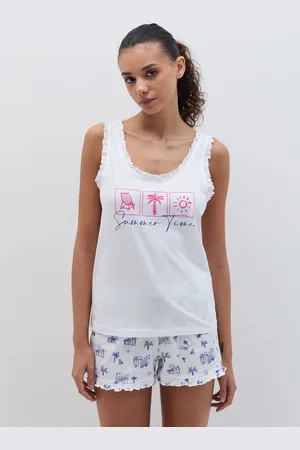 OVS OVS , Pigiama Corto Con Stampa Summer Vibes, Donna
