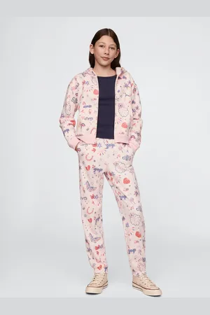 OVS Joggers Con Coulisse Stampa Farfalle E Ricamo Logo, Bambina