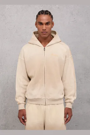 UTOPJA Sunfaded Zip Hoodie Vintage Sand, Uomo