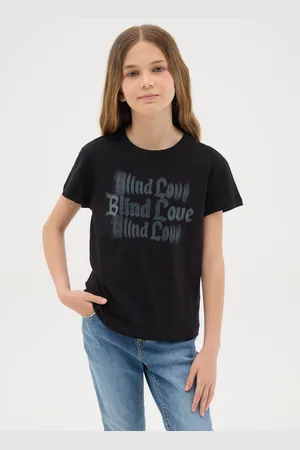 OVS T-shirt Nera In Cotone Con Stampa Lettering, Bambina