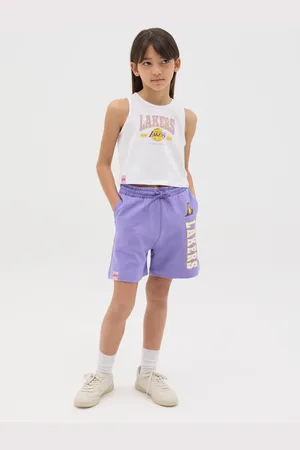 AmazonBasics Bermuda Jogger Con Coulisse Los Angeles Lakers, Bambina