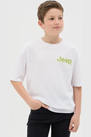 Jeep T-shirt In Cotone Con Stampa Logo E Fuoristrada, Bambino
