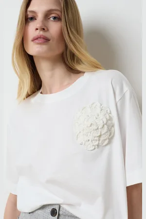 OVS T-shirt Da Donna In Puro Cotone Bianca Regular Fit, Unisex