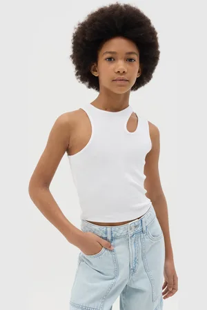 OVS Tank Top Bianca A Costine Con Dettaglio Cut-out, Bambina