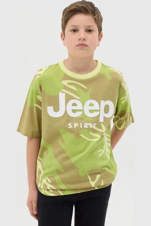 Jeep T-shirt In Cotone Camouflage Con Stampa Logo, Bambino
