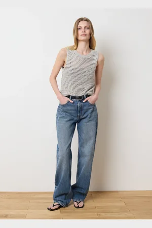 OVS Tank Top Crochet In Lurex Con Frange, Donna