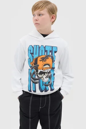 OVS Felpa In French Terry Con Cappuccio "skate It Off", Bambino