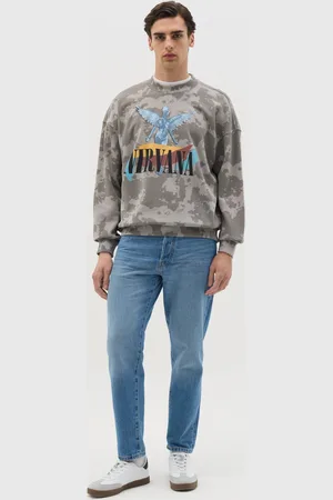 OVS OVS , Felpa Camouflage Con Stampa Nirvana, Uomo