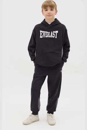 Everlast Joggers Neri Con Coulisse E Inserti A Contrasto, Bambino