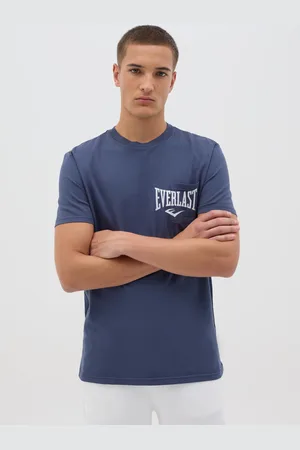 Everlast T-shirt Da Uomo In Puro Cotone Slim Fit Con Logo