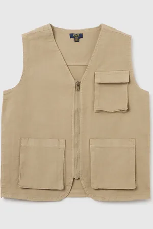 OVS Gilet Da Ragazzo In Cotone Elasticizzato Con Chiusura Zip, Bambino