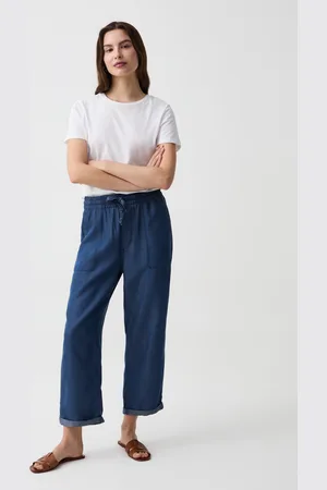OVS OVS , Joggers Wide Leg Effetto Denim Con Risvolti, Donna