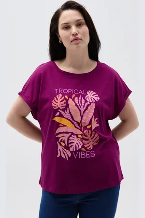 OVS T-shirt Con Stampa Tropicale Curvy, Donna
