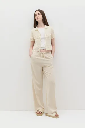 OVS Pantalone Relaxed Fit In Viscosa E Lino, Donna