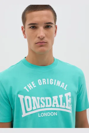 Lonsdale London T-shirt Da Uomo In Puro Cotone Con Logo