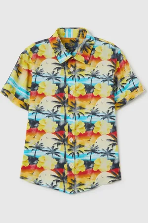 OVS Camicia A Maniche Corte Da Bambino In Puro Viscosa Regular Fit